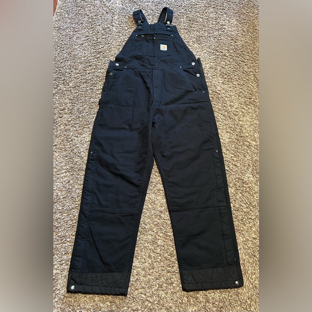 NWT! Carhartt Loose Fit Duck Insulated Bib Overall | Size L / Regular
